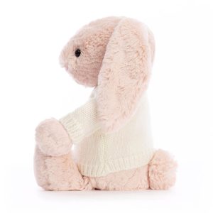 Bashful Blush Bunny with Personalised Cream Jumper